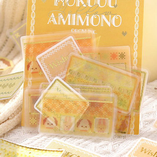 BGM Flake Stickers - Nordic Knitting - Yellow