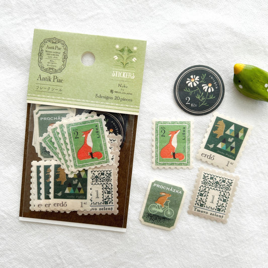 Nuku Atink Piac Flake Stickers - Verde