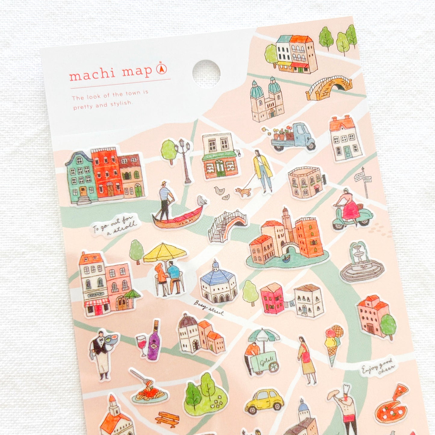 Mind Wave Town Map Stickers - Orange City