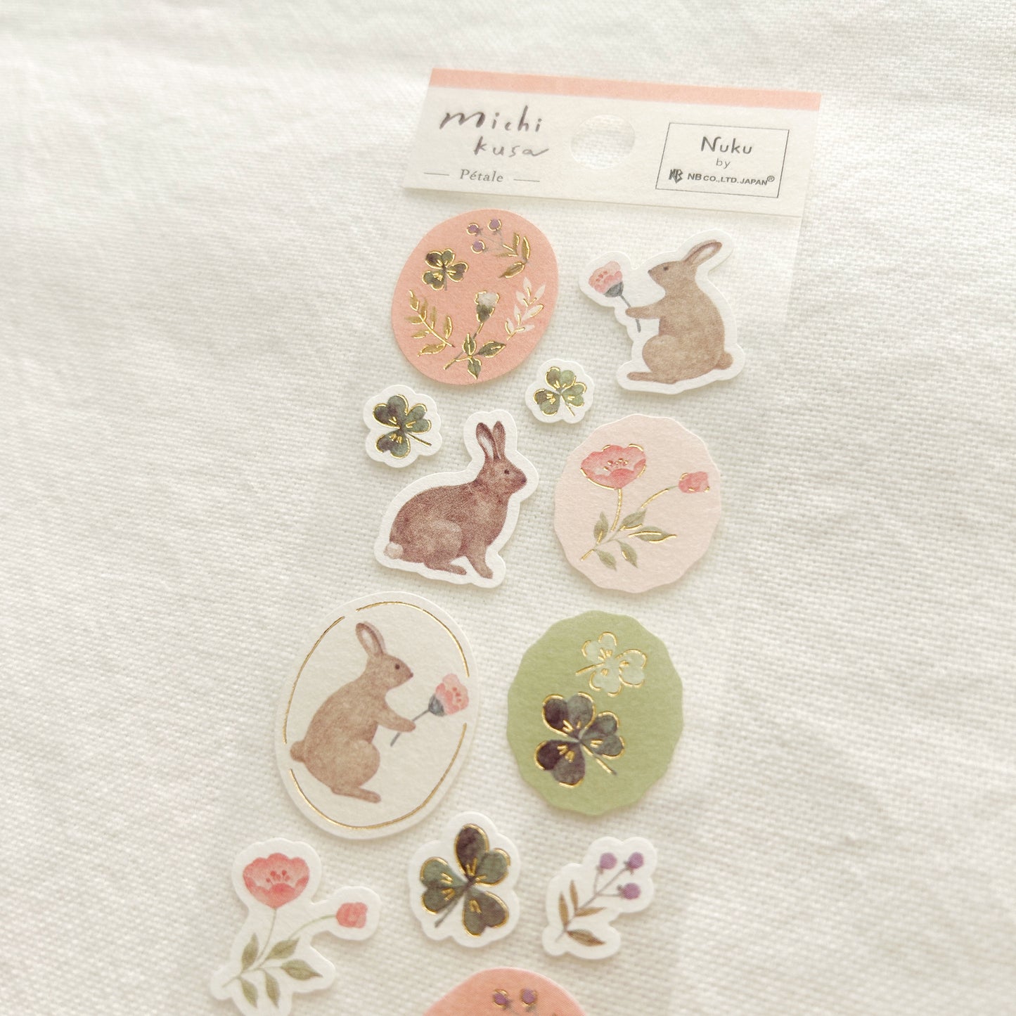 Nuku Gold Foil Stickers - Michikusa Petal