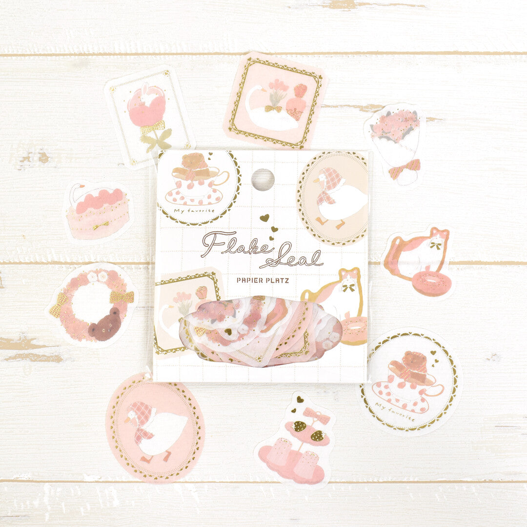 Papier Platz Flake Stickers - Shoichiro Tobimatsu Pink