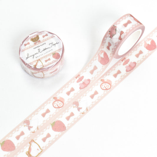 Papier Platz Washi Tape - Shoichiro Tobimatsu Sugar Ribbon Pink