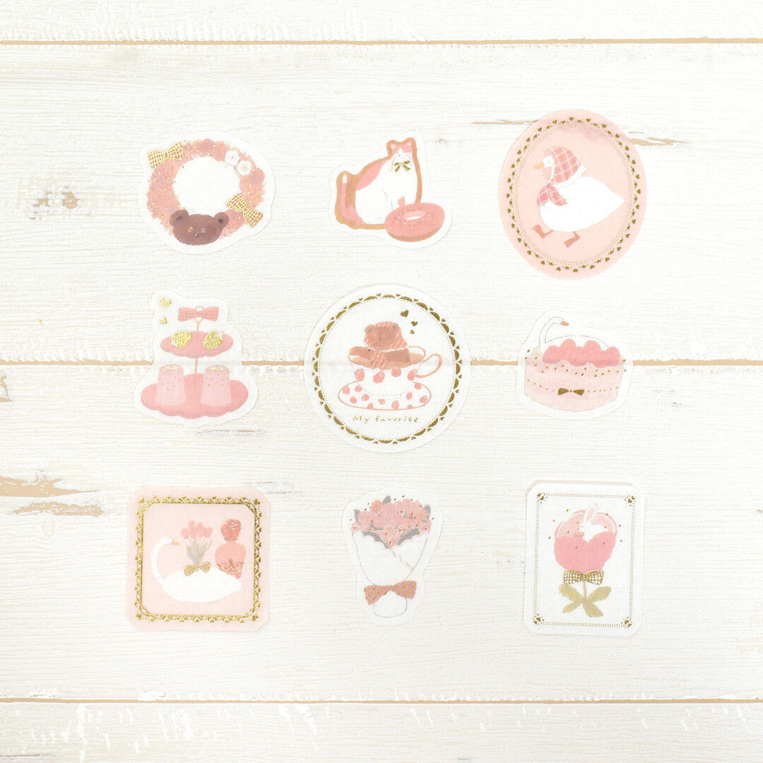 Papier Platz Flake Stickers - Shoichiro Tobimatsu Pink