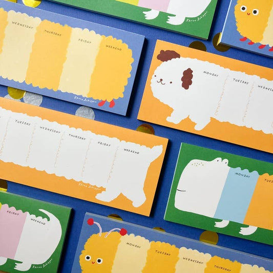 Daisy Dog Weekly Desk Planner