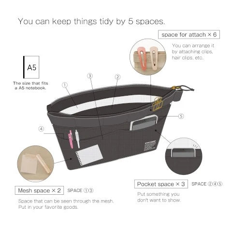 Kleid Mesh Carry Pouch - Charcoal