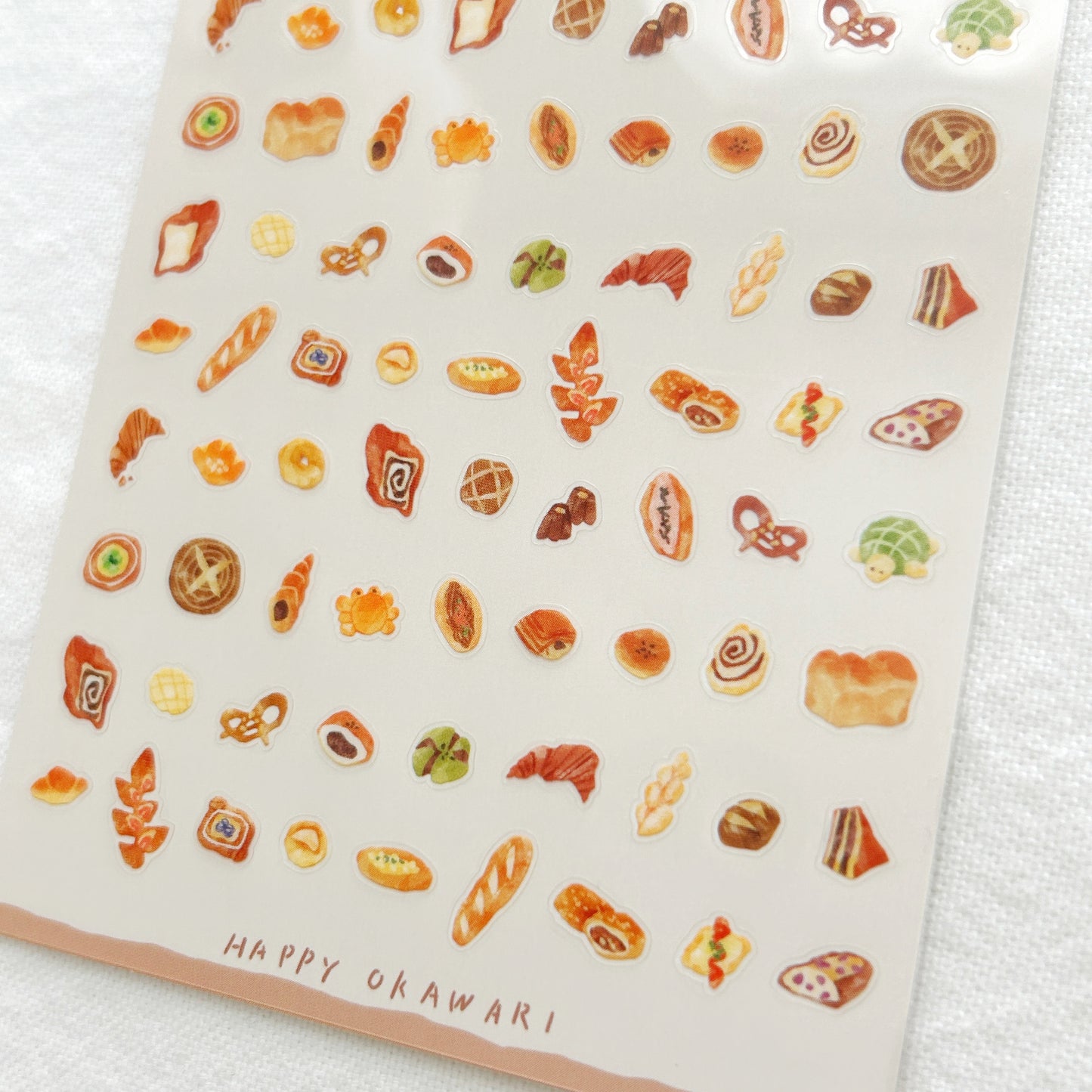 Mind Wave Pukupuku Manpuku Clear Stickers - Bread