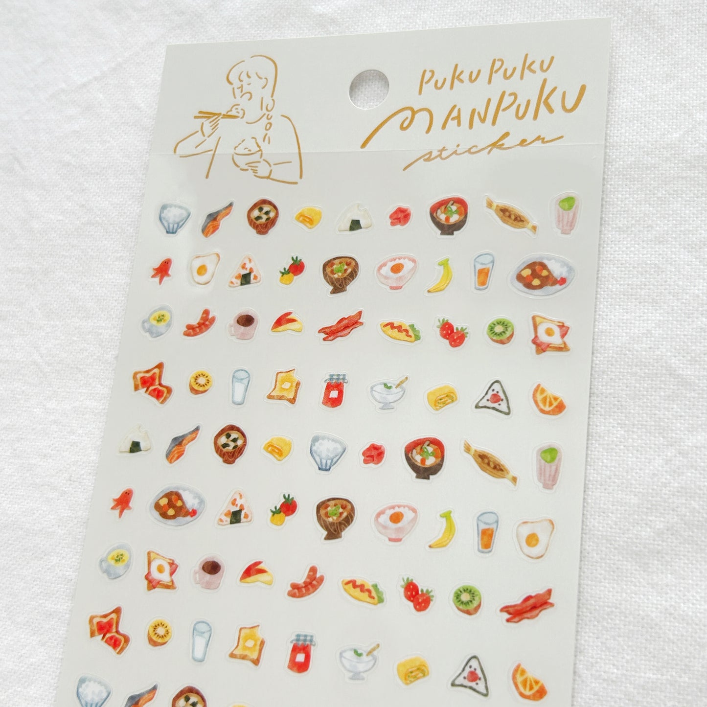 Mind Wave Pukupuku Manpuku Clear Stickers - Breakfast