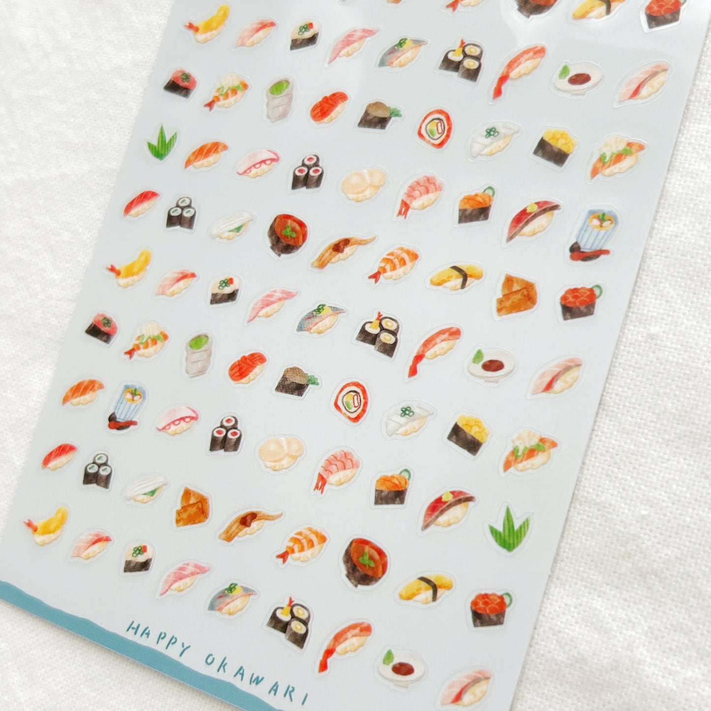 Mind Wave Pukupuku Manpuku Clear Stickers - Sushi