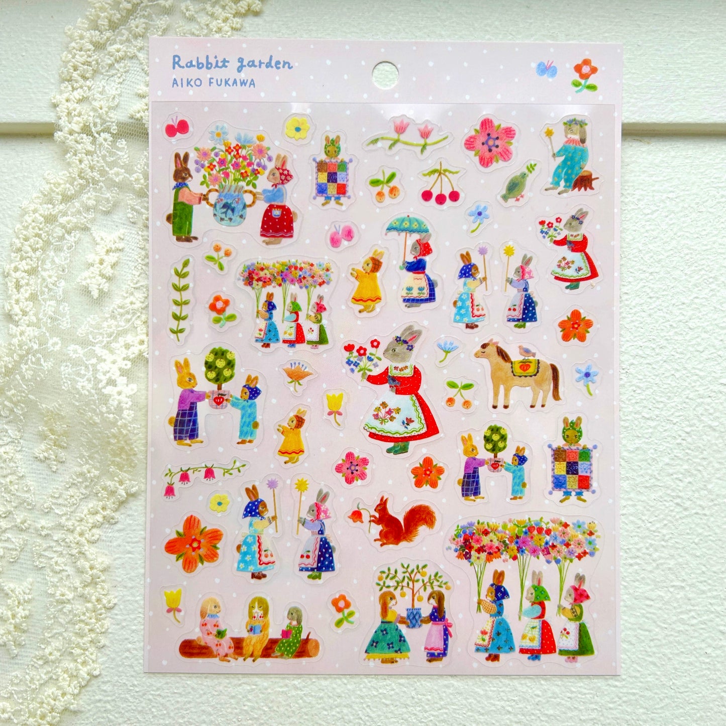 Cozyca - Aiko Fukawa Clear Sticker Rabbit Garden
