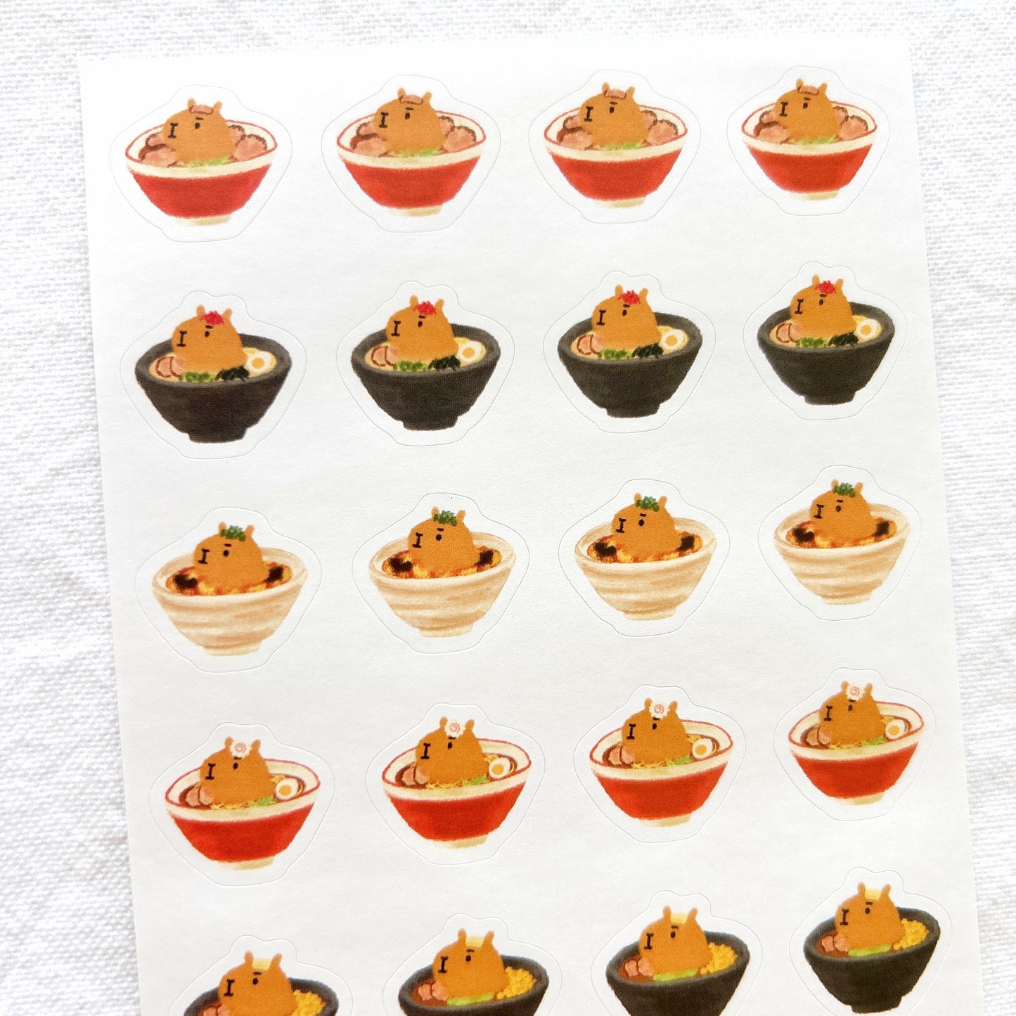 Papier Platz Planner Stickers - Capybara Ramen