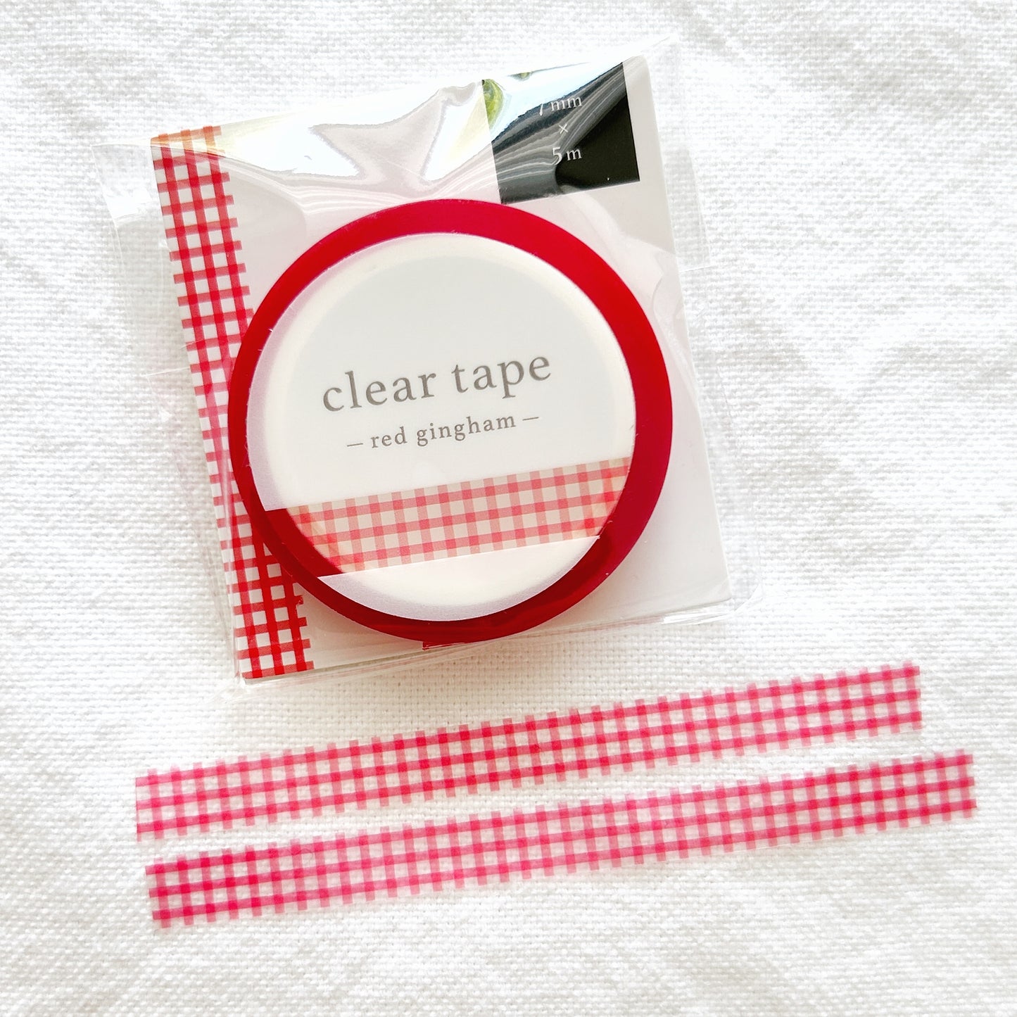 Red gingham pet tape