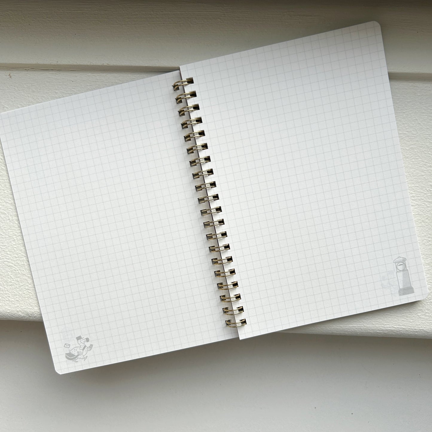 Rokkaku x OB1 B6 Foil Stamped Spiral Notebook Retro Postal