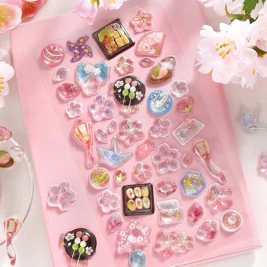 BGM  3D Puffy Stickers - Kururun - Sakura