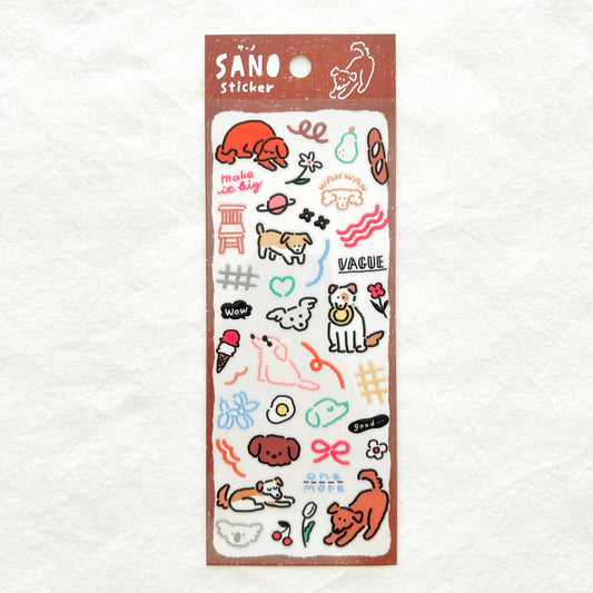 Mind Wave SANO Pukumori Stickers - Dog