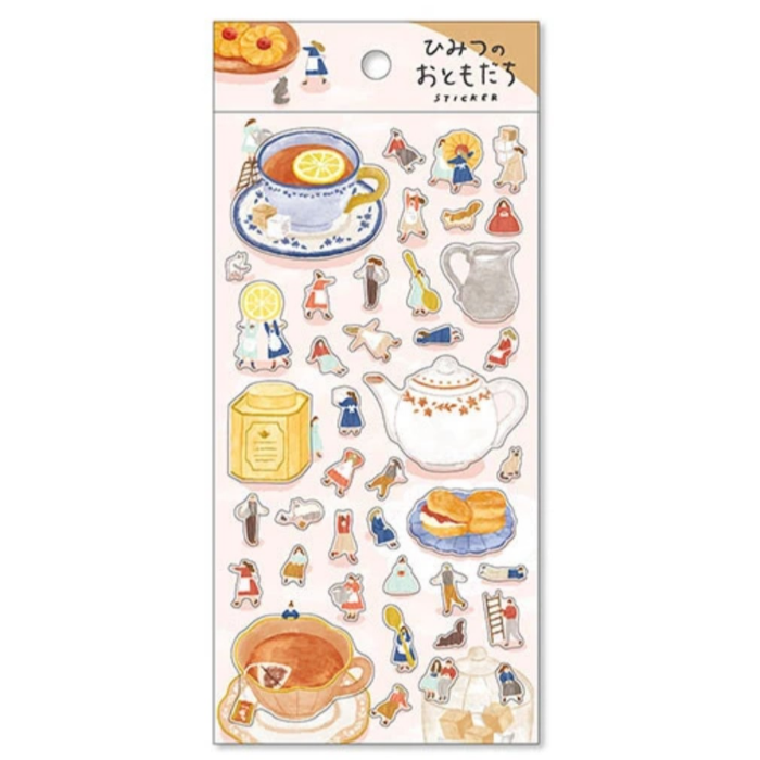 Secret Friends sticker sheets featuring fairytale illustrations of cozy scenes and favorite spots, perfect for journaling, scrapbooking, and adding a personal touch to crafts and stationery.