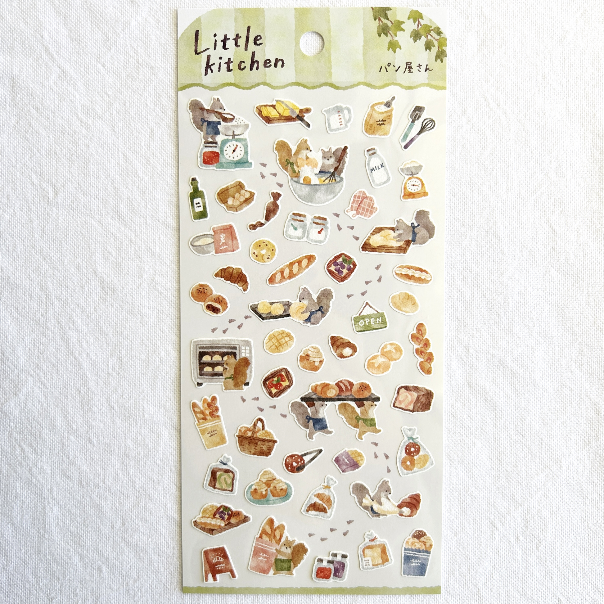 Mind Wave Little Kitchen - Squirrel's Bakery sticker sheet. Perfect for journaling, scrapbooking, and creative craft projects.