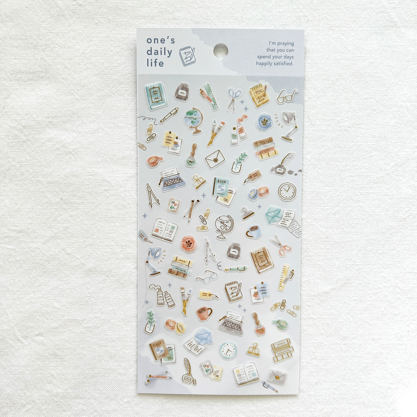 Mind Wave One's Daily Life Gold Foil Sticker – Stationery.  Perfect for journaling, scrapbooking, bullet journal, and creative craft projects.