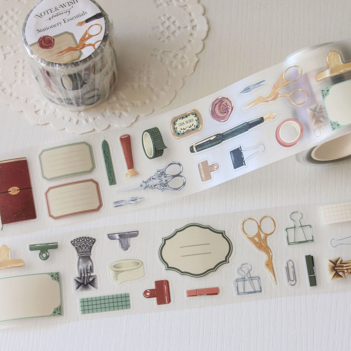 Note and Wish Pre-Cut PET Tape - Stationery Essentials V2