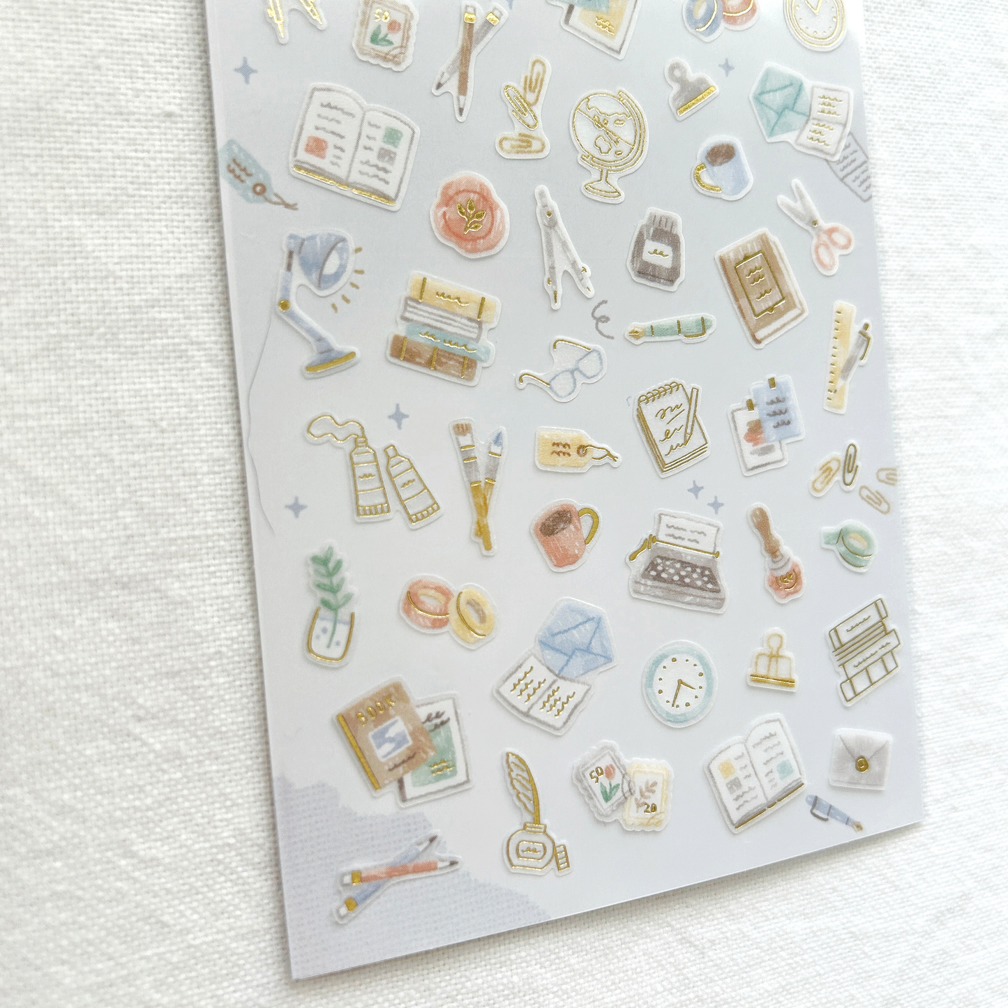 Mind Wave One's Daily Life Gold Foil Sticker – Stationery.  Perfect for journaling, scrapbooking, bullet journal, and creative craft projects.