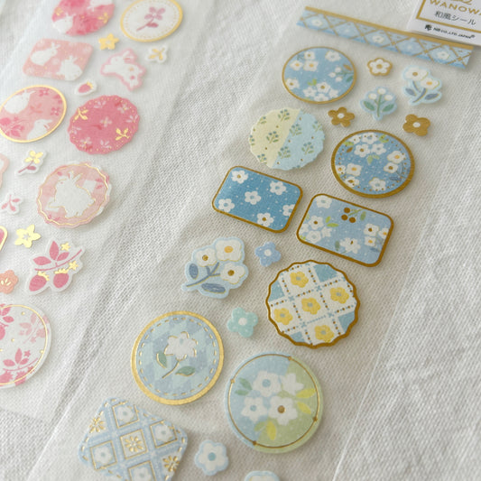 Wanowa Gold Foil Sticker Sheet - Small Flowers
