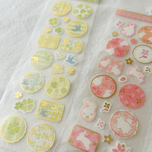 Wanowa Gold Foil Sticker Sheet - Clover