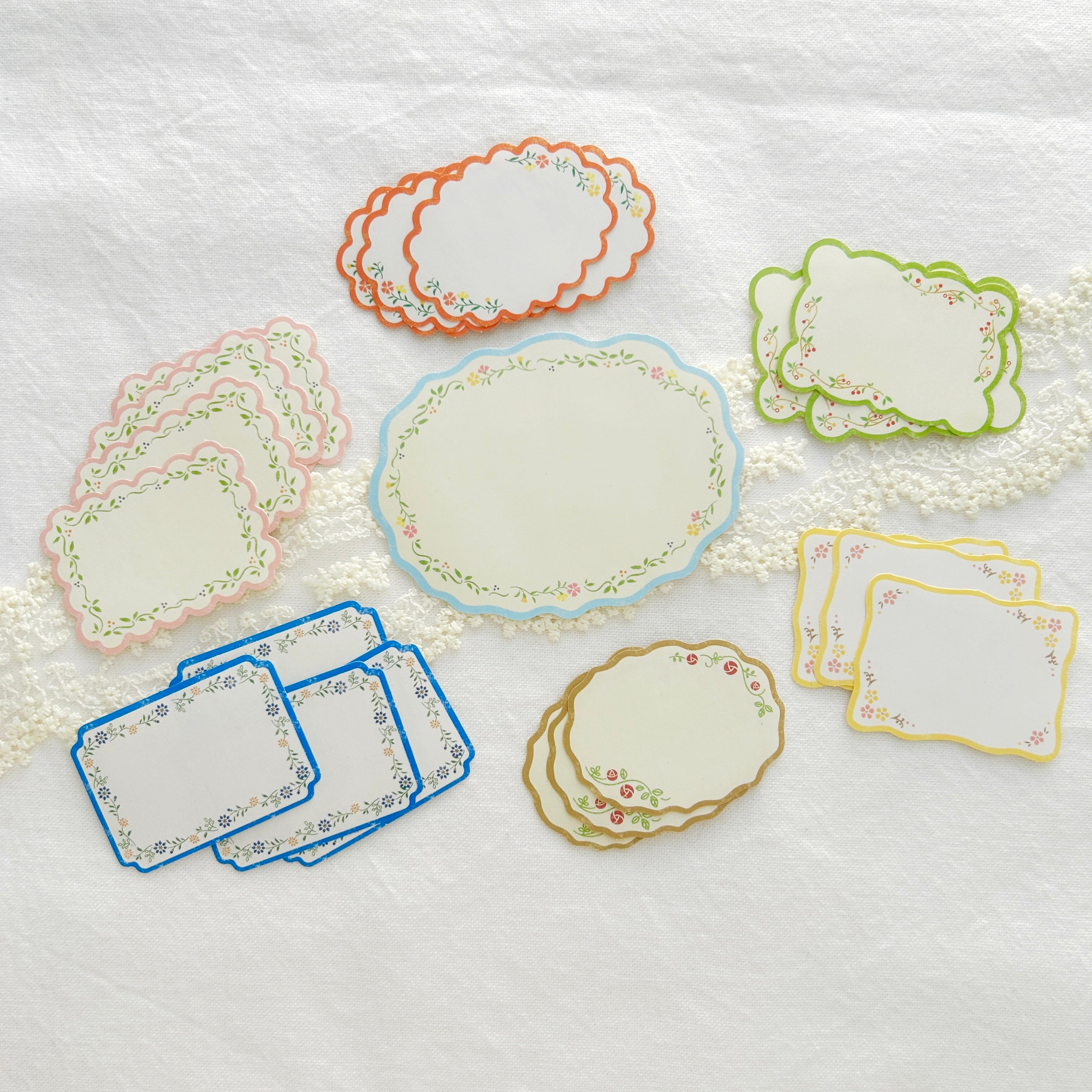 Japanese Flake Stickers - Floral Frame – International Notes From Japan