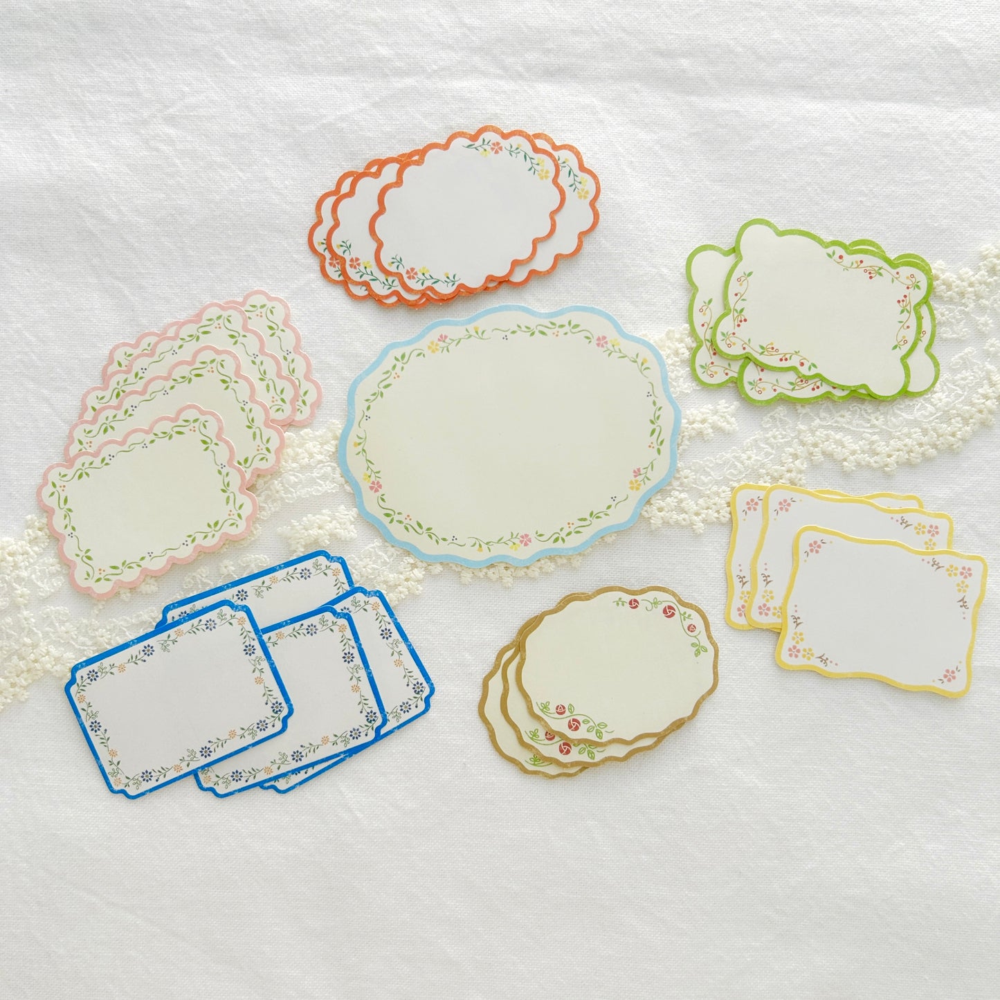 Japanese Flake Stickers - Floral Frame