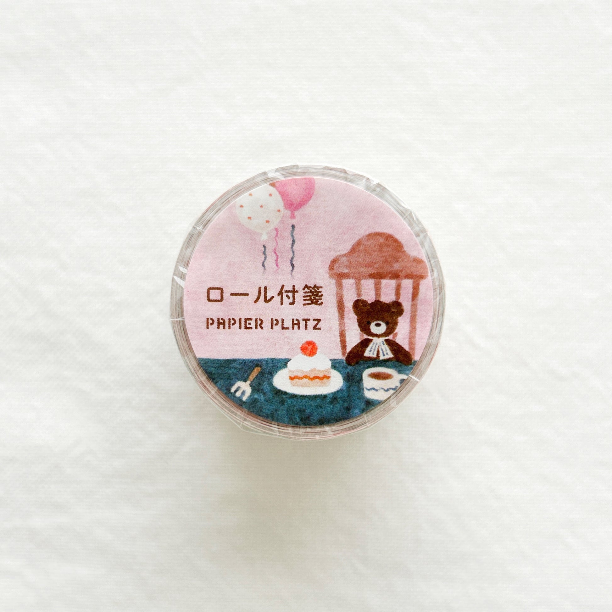 Rolled Sticky notes with bears and pastries design