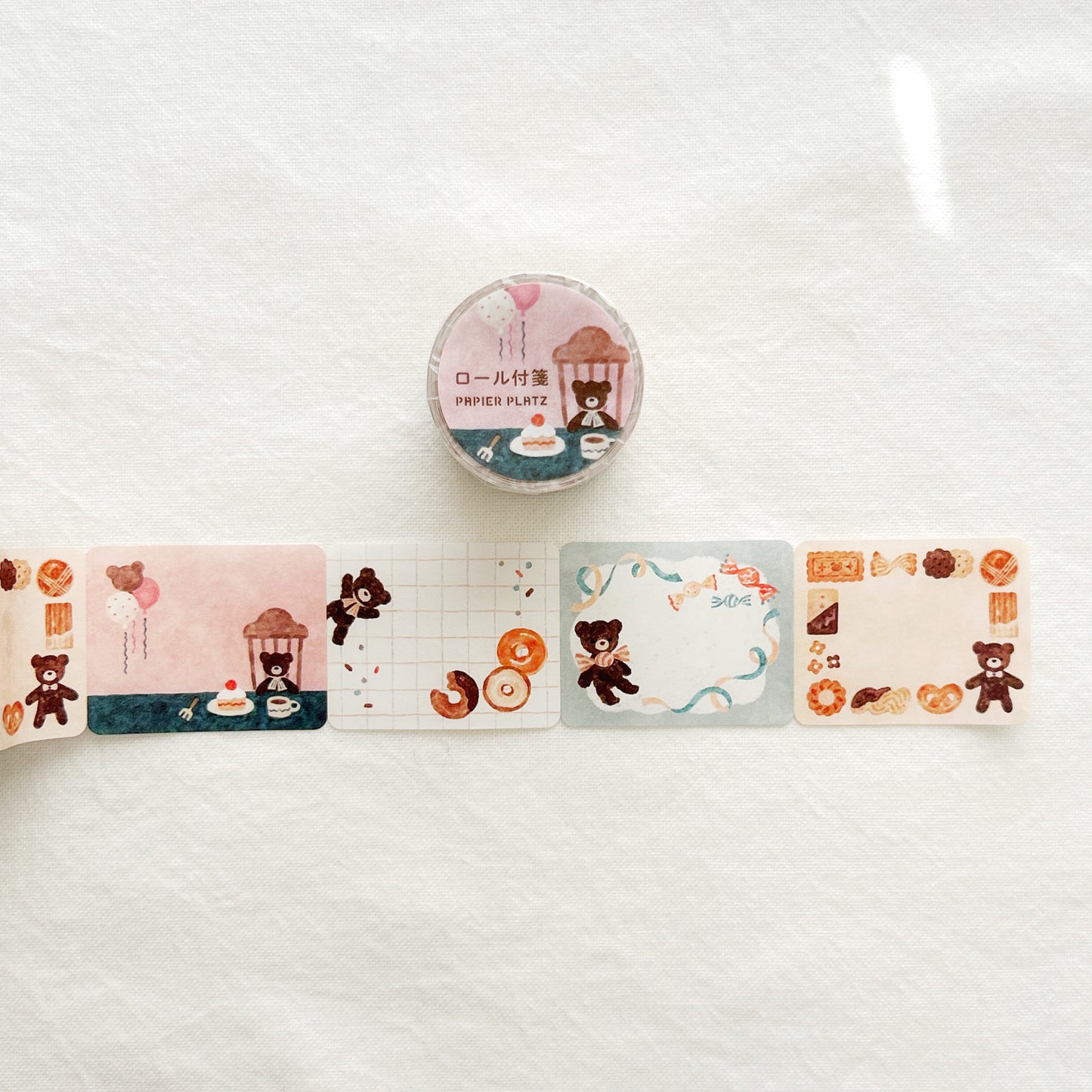 Papier Platz Nakauchi Waka Rolled Sticky Notes - Bears and Sweets