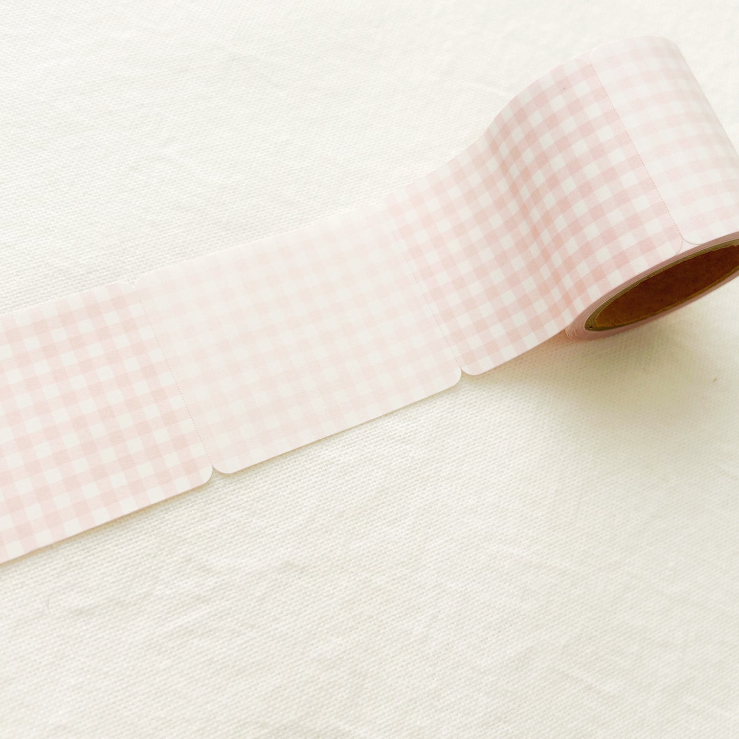 Papier Platz Rolled Sticky Notes - Gingham Check Pink