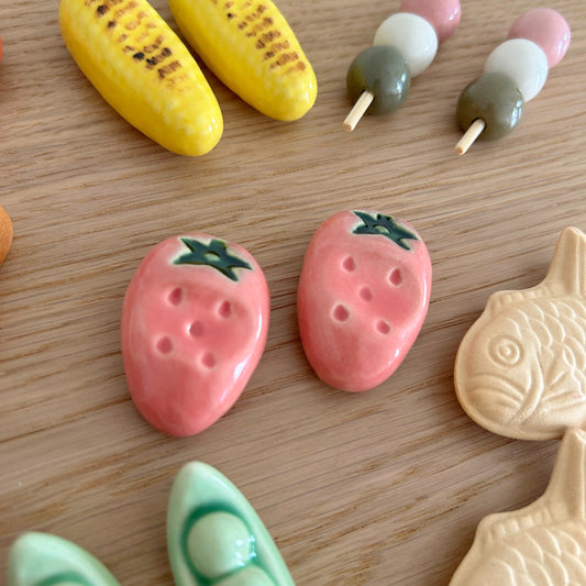 Pink Strawberry Chopstick Rest