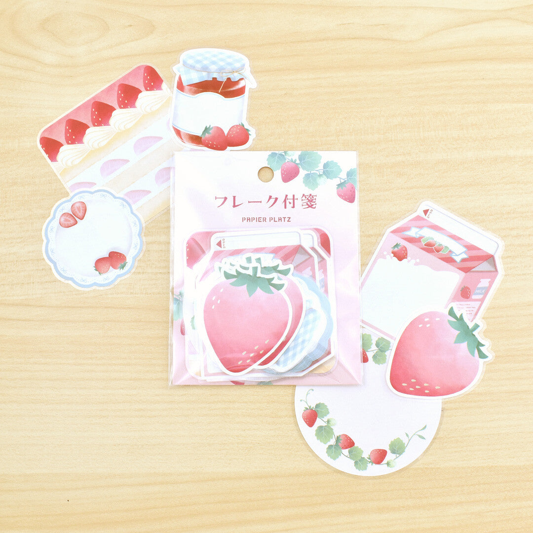 Papier Platz Flake Sticky Notes - Strawberry