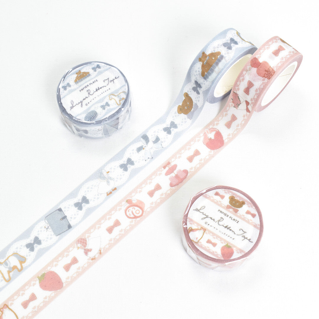 Papier Platz Washi Tape - Shoichiro Tobimatsu Sugar Ribbon Pink