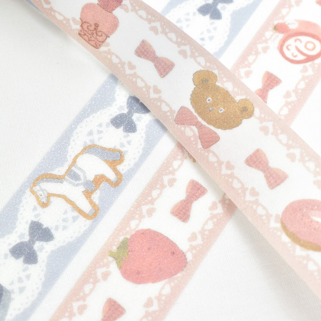 Papier Platz Washi Tape - Shoichiro Tobimatsu Sugar Ribbon Pink