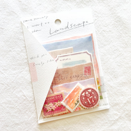 Mind Wave Landscape Flake Stickers - Sunset