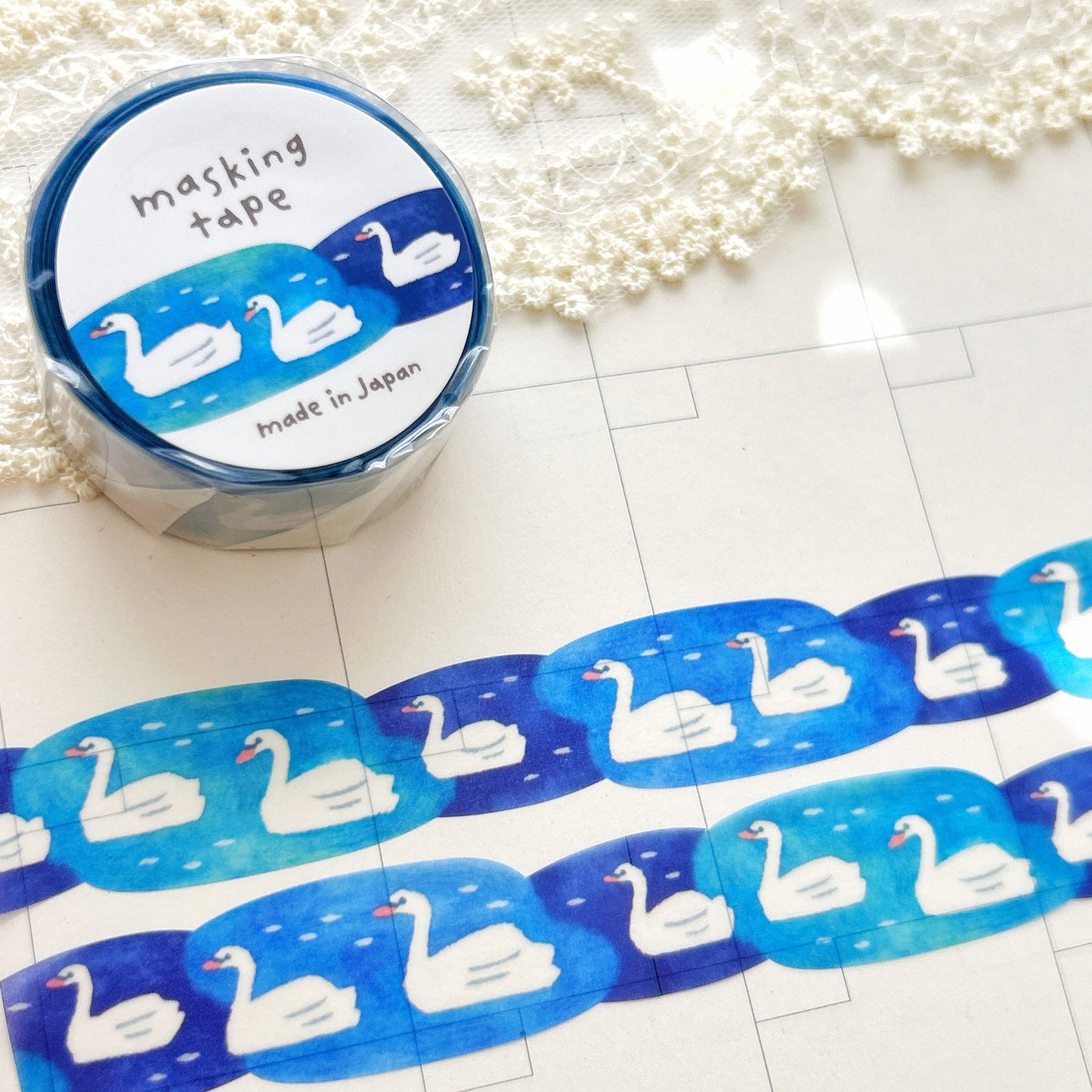 Mind Wave Die Cut Washi Tape - Swan Lake