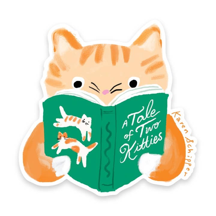 Tale of Two Kitties - Booklover Vinyl Sticker