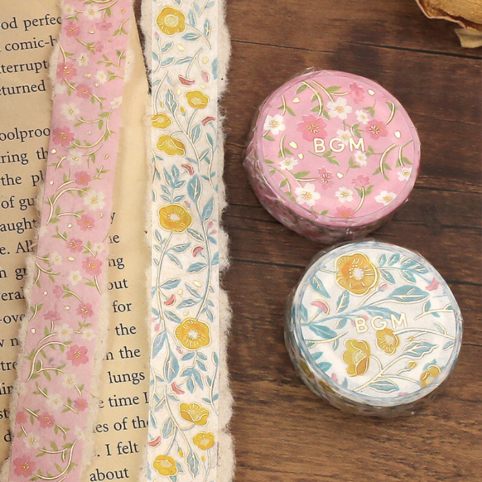 BGM Japanese Washi Tapes and Stickers, featuring beautiful Japanese-inspired designs perfect for journaling, scrapbooking, planners, and crafts.