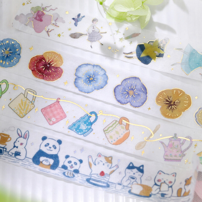BGM Japanese Washi Tapes and Stickers, featuring beautiful Japanese-inspired designs perfect for journaling, scrapbooking, planners, and crafts.