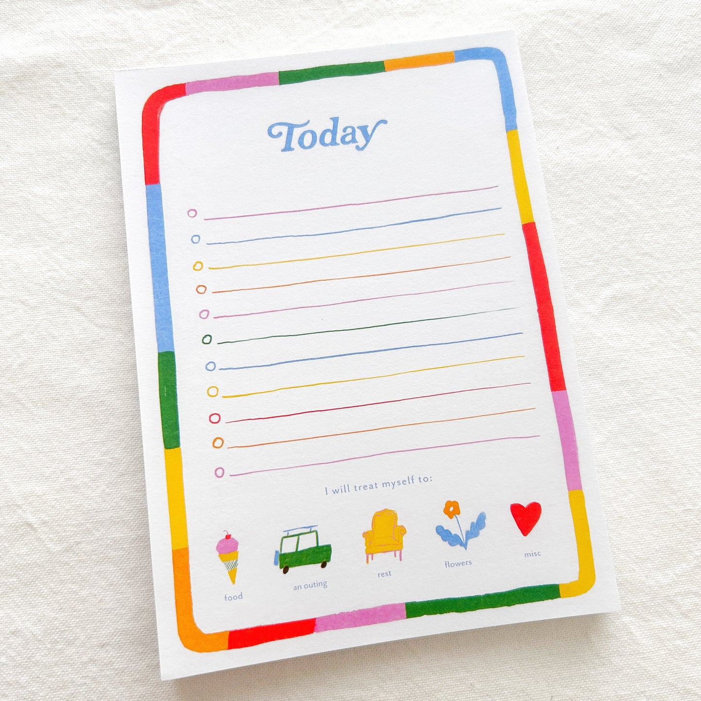 Today Rainbow To-Do Notepad