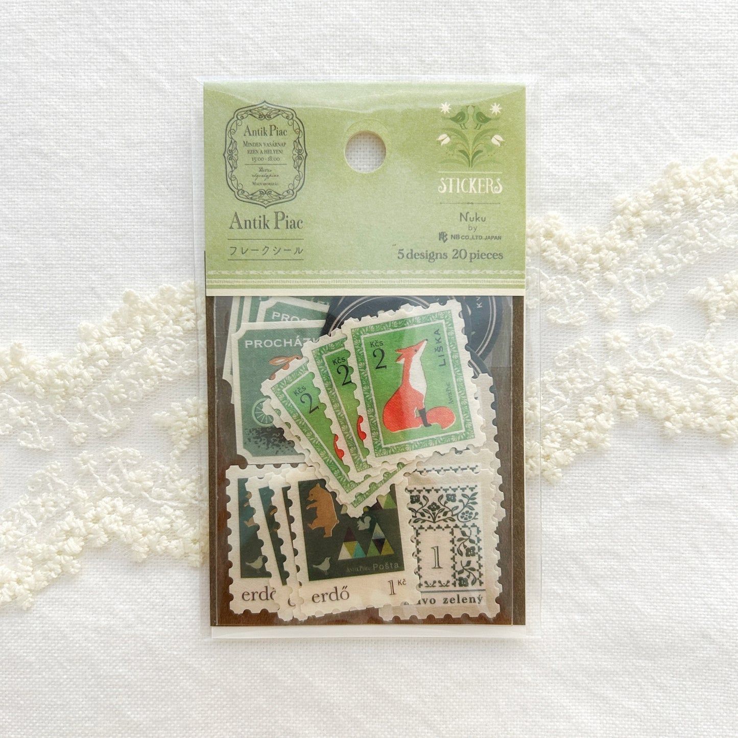 Nuku Atink Piac Flake Stickers - Verde