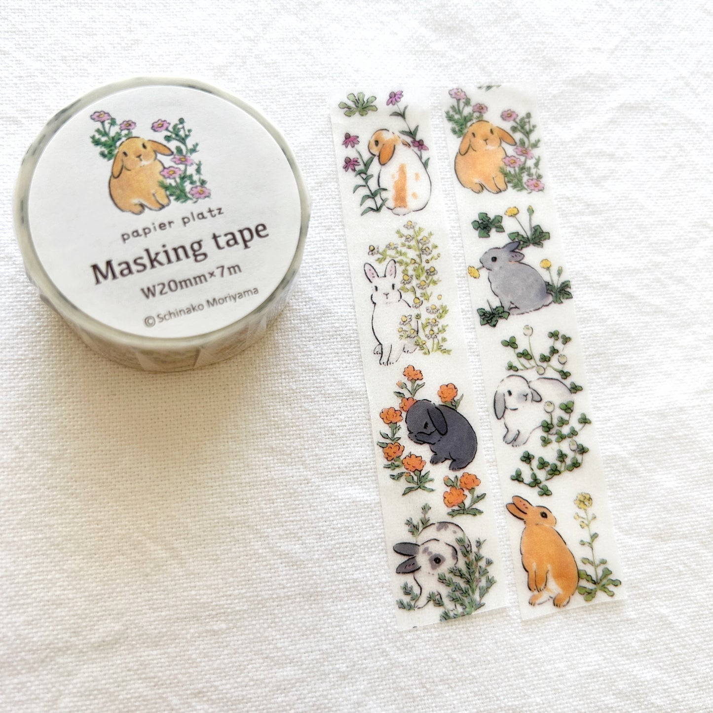Washi tape of bunnies and flowers