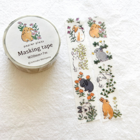 Washi tape of bunnies and flowers