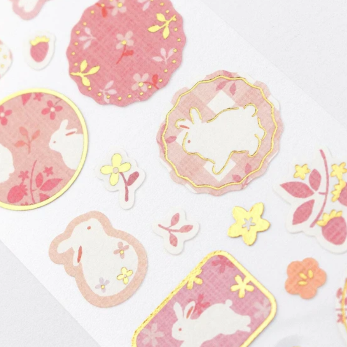 Wanowa Gold Foil Sticker Sheet - Rabbit – International Notes From Japan