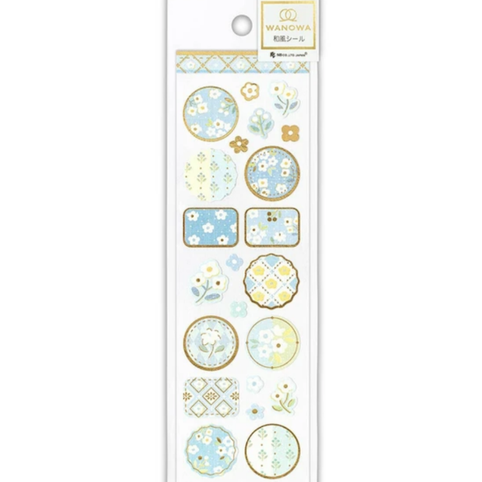 Japanese Sticker Sheet - Small Flowers, featuring a variety of vibrant, delicate flower designs, perfect for decorating planners, journals, scrapbooks, and crafts.