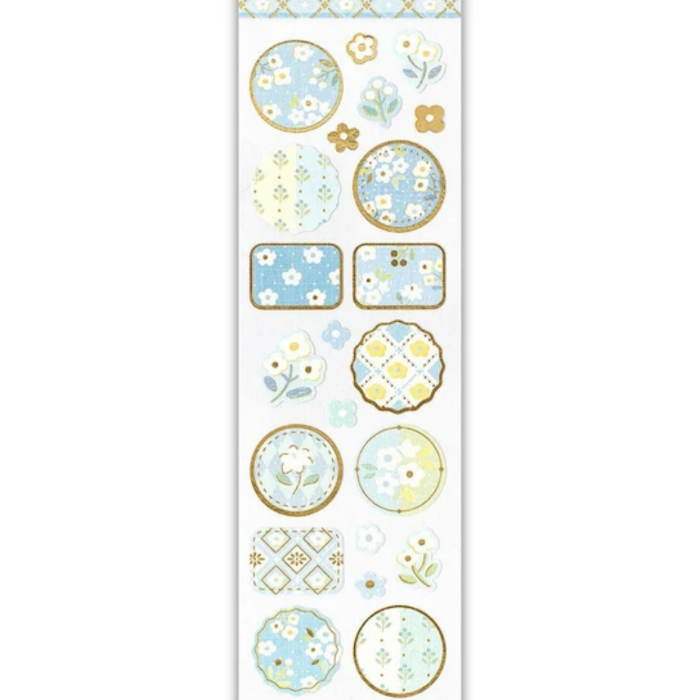 Japanese Sticker Sheet - Small Flowers, featuring a variety of vibrant, delicate flower designs, perfect for decorating planners, journals, scrapbooks, and crafts.