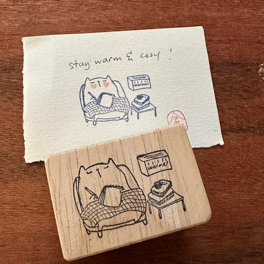 Catdoo Rubber Stamp - Warm and Cozy