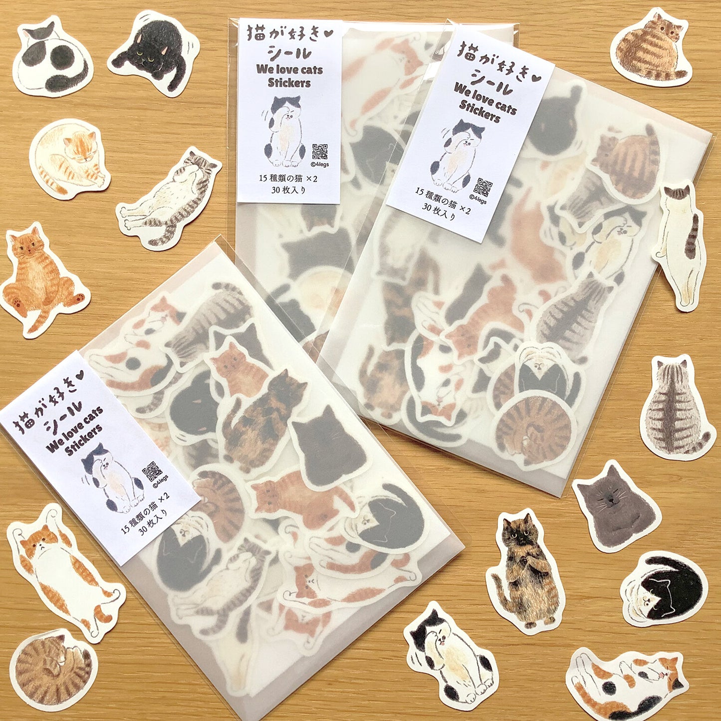 Cat-themed stickers